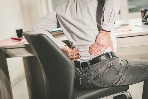 back pain in a man